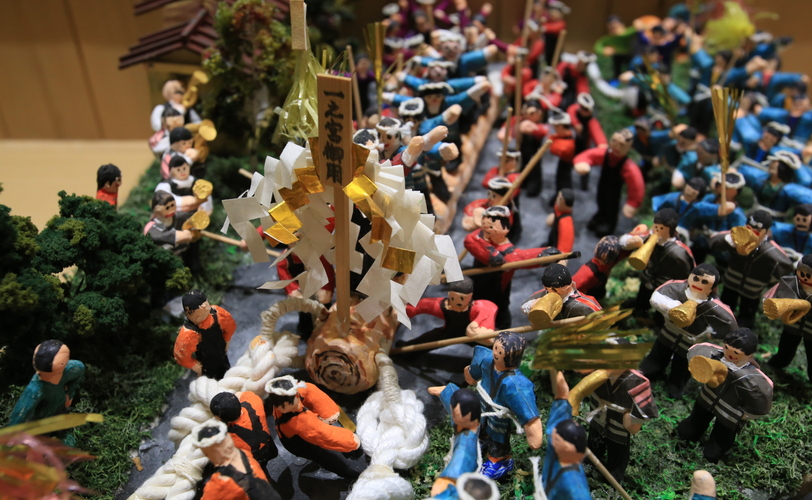 御柱のジオラマ